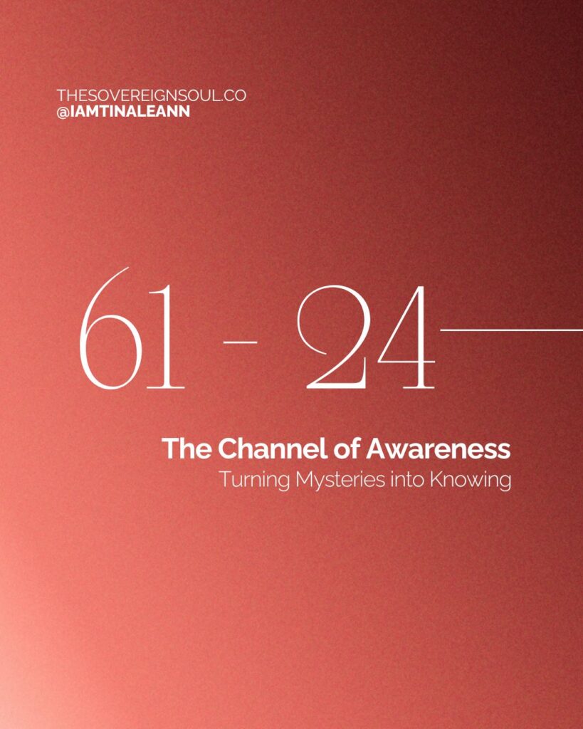 Channel 61 - 24, The Channel of Awareness, Human Design, gate 61, Gate 24