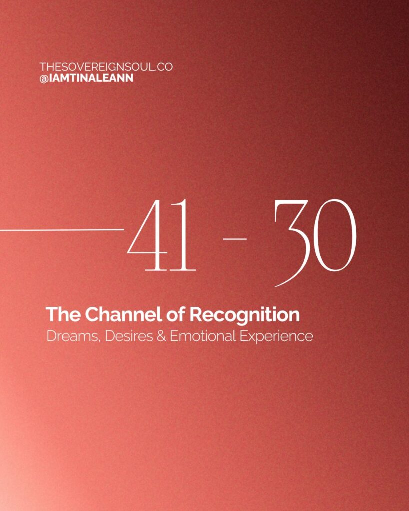 Channel 41-30, The Channel of Recognition, Human Design, Gate 41, Gate 30