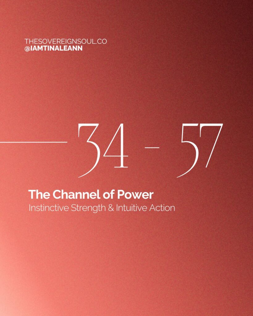 Channel 34-57, Human Design, gate 34, Gate 57, The Channel of Power