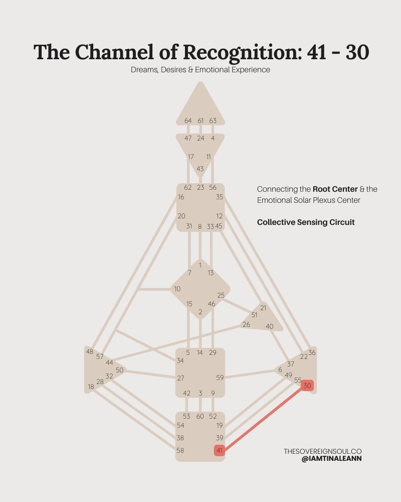 Channel 41-30, The Channel of Recognition, Human Design, Gate 41, Gate 30